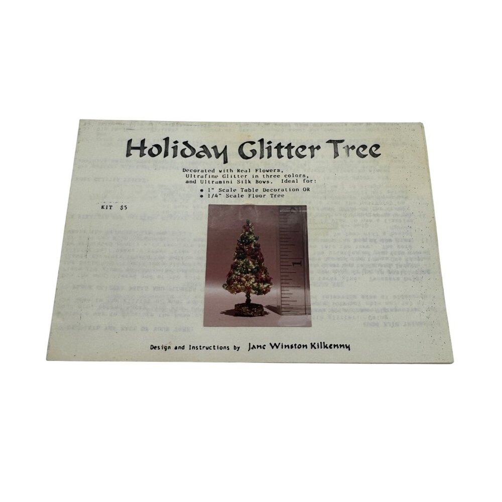 Holiday Glitter Tree Craft Real Flowers Silk Bows Decoration Instructions